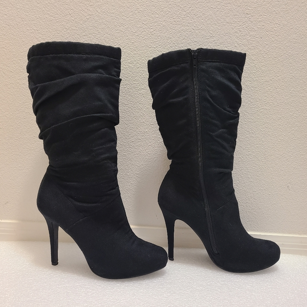 Ross Delicious Slouchy Faux Suede Sexy Stilletto Heeled Boots.